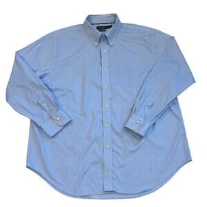 Lauren Ralph Lauren Dress Shirt Men 18 34/35 Blue Classic Long Sleeve Non Iron